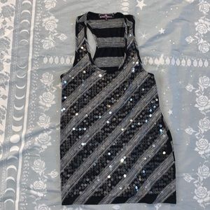 Sequined tank top